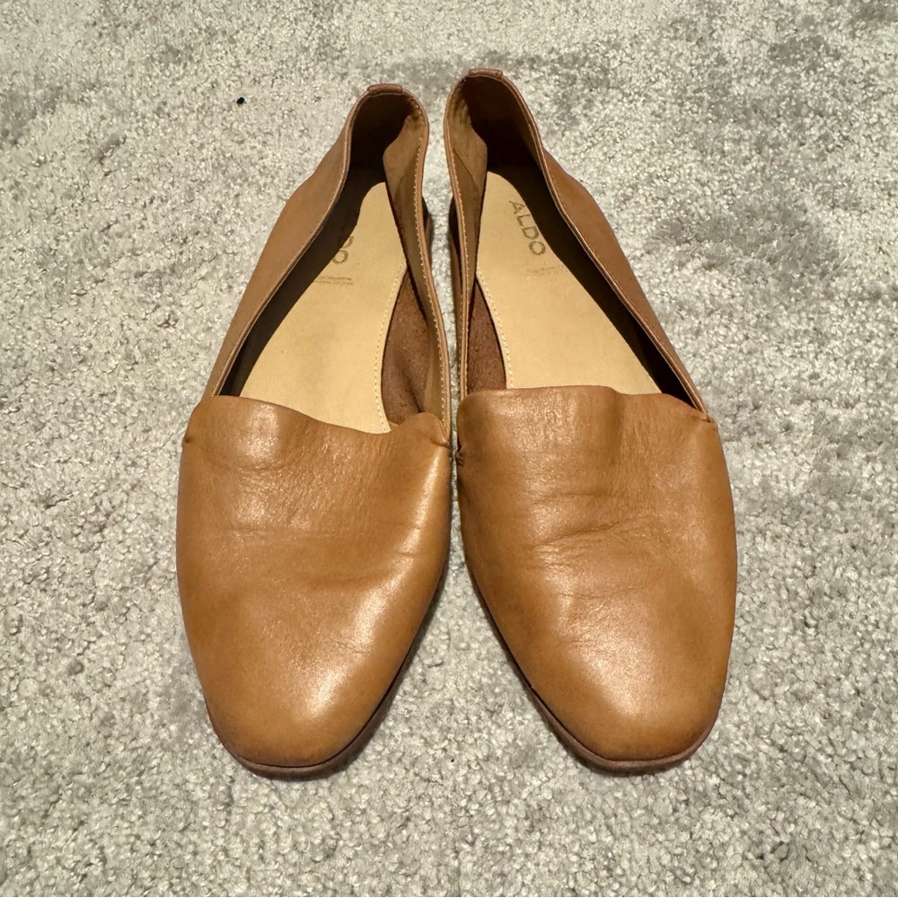 Aldo Women's Brown Leather Loafers